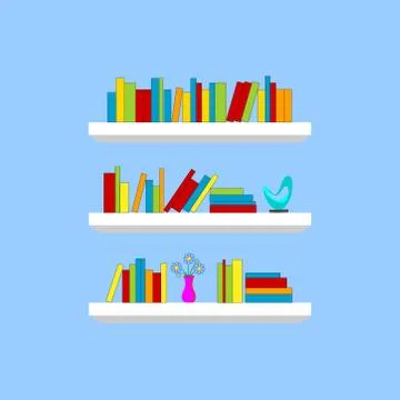 Book shelf Stock-Illustration