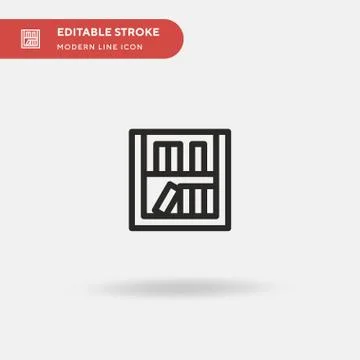 Book Shelf Simple vector icon. Illustration symbol design template for web mo イラスト素材