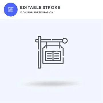 Book Shop icon vector, filled flat sign, solid pictogram isolated on white, l 스톡 일러스트