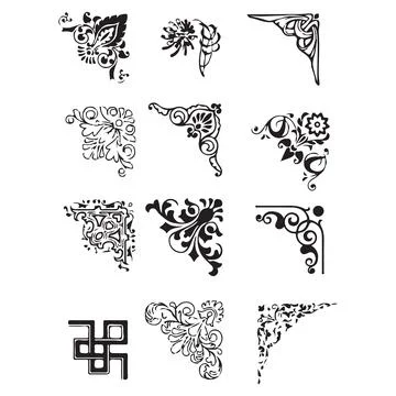 Book Side Corner Border Pattern Illustrations Border Stock Illustration