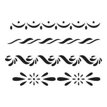 Book Side Corner Illustration Geometric Border Patterns Vector Stock Illustration