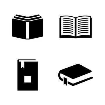 Book. Simple Related Vector Icons Stock Illustration