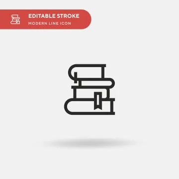 Book Simple vector icon. Illustration symbol design template for web mobile U Stock Illustration