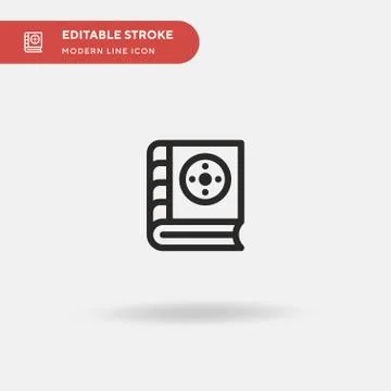 Book Simple vector icon. Illustration symbol design template for web mobile U Stock Illustration