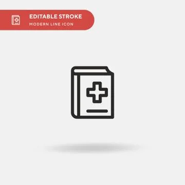Book Simple vector icon. Illustration symbol design template for web mobile U Stock Illustration