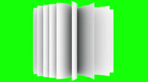 Book slow motion repeatly move over green screen Video stock 55277333