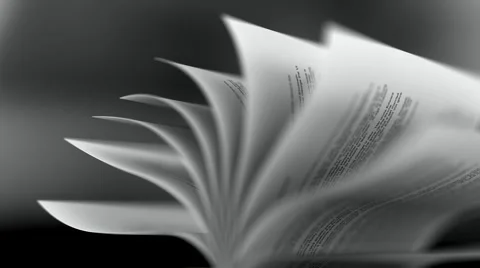Book slow motion repeatly move over black background Video stock 56605959