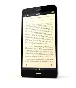 Book on a smartphone Stock Illustration