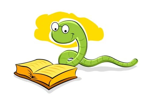 Book with snake Stock Illustration