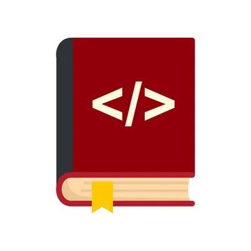 Book software testing icon flat isolated vector Illustrazione stock