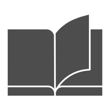 Book solid icon. Education vector illustration isolated on white. Learning glyph Stock Illustration