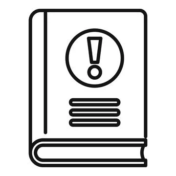 Book solution icon outline vector. Business problem Stock Illustration