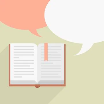Book speech bubbles Illustrazione stock