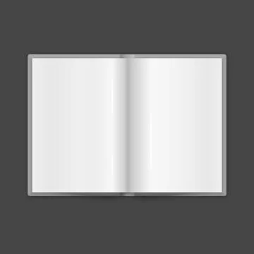 Book spread with blank white pages. vector Stock Illustration