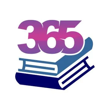 Book stack 365 infinity logo icon design illustration vector Stock Illustration