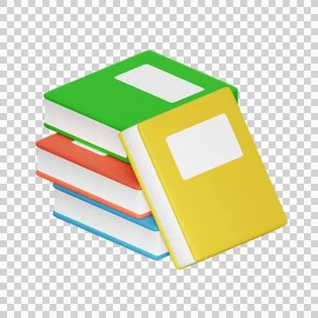 Book Stack 3D Illustration, 3D rendering 스톡 일러스트