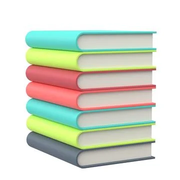 Book stack. 3D illustration. 스톡 일러스트