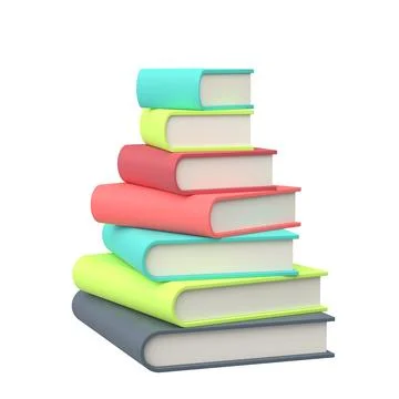Book stack. 3D illustration. 스톡 일러스트