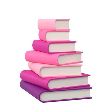 Book stack. 3D illustration. 스톡 일러스트