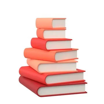 Book stack. 3D illustration. Stock Illustration