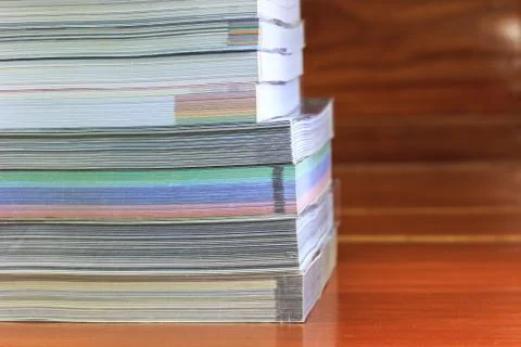 Book stack against Stock Photos