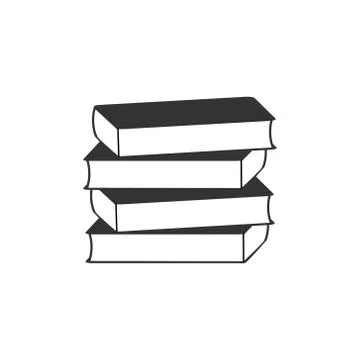 Book stack black silhouette icons Stock Illustration