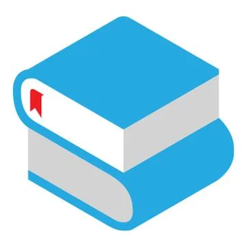 Book Stack blue logo vector icon Stock Illustration