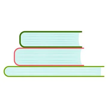 Book stack of books pages Stock Illustration
