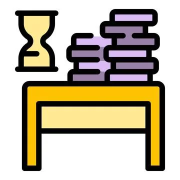 Book stack desktop icon vector flat 스톡 일러스트