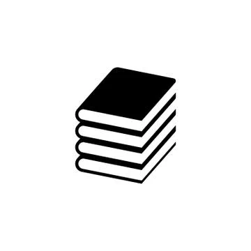 Book Stack Flat Vector Icon イラスト素材