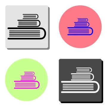 Book stack. flat vector icon Illustrazione stock