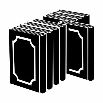 Book stack with frame on the cover icon イラスト素材