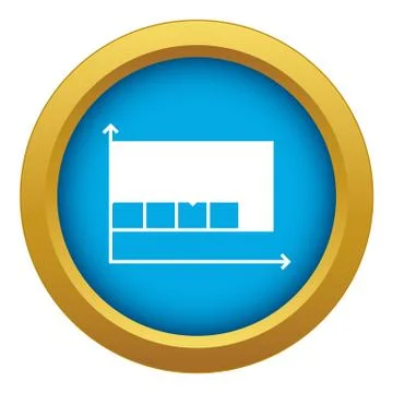 Book stack icon blue isolated Stock Illustration