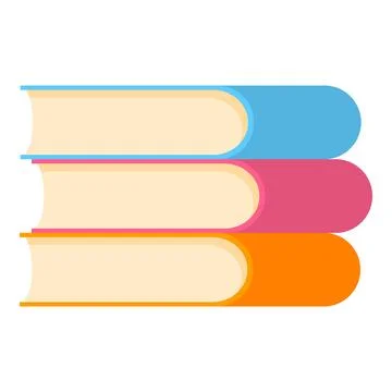 Book stack icon cartoon . Pile textbook Stock Illustration