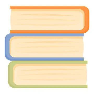 Book stack icon cartoon vector. Pile school 库存插图