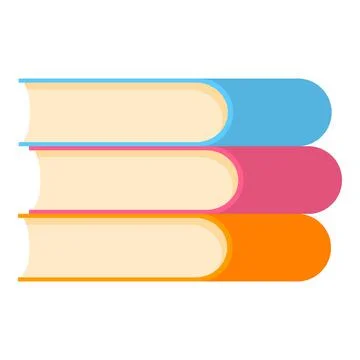 Book stack icon cartoon vector. Pile textbook Stock Illustration