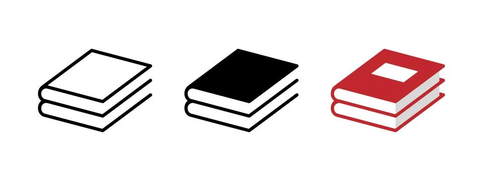 Book stack icon. Education and study symbol. Library document sign. Paper n.. Illustrazione stock