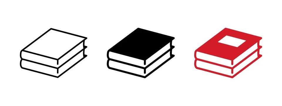 Book stack icon. Education and study symbol. Library document sign. Paper n.. Stock Illustration