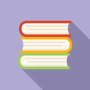 Book stack icon flat vector. Business solution 스톡 일러스트