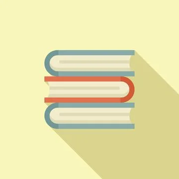 Book stack icon flat vector. Digital business Illustrazione stock
