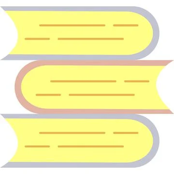 Book stack icon isolated school library textbook Stock Illustration