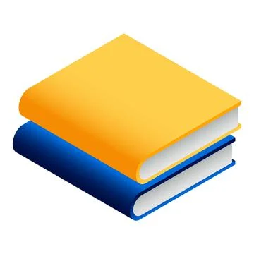 Book stack icon, isometric style 스톡 일러스트