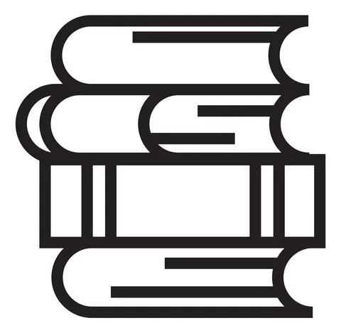 Book stack icon. Library logo. Reading symbol Stock Illustration