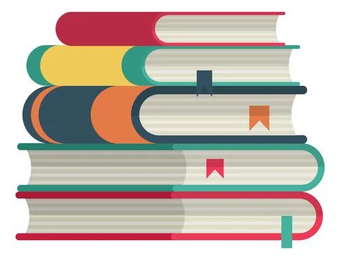 Book stack icon. Library pile. Study symbol Stock Illustration