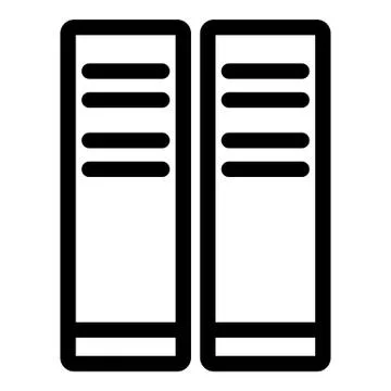 Book stack icon, outline style Stock Illustration