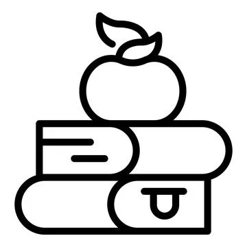 Book stack icon outline vector. Study education イラスト素材
