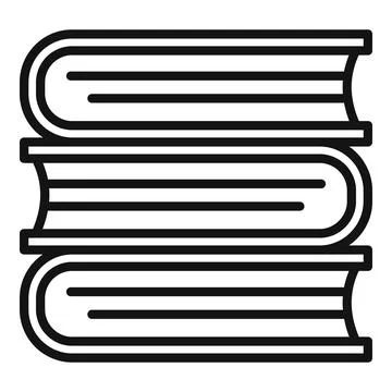 Book stack icon outline vector. Business solution 스톡 일러스트