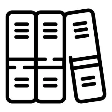 Book stack icon outline vector. Course seminar Stockillustratie