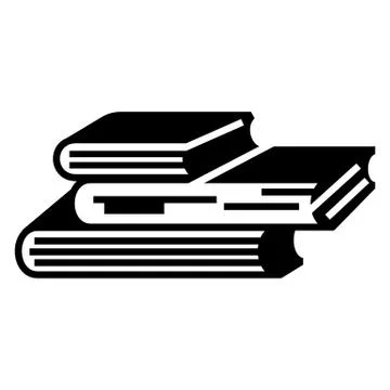 Book stack icon, simple style Stock Illustration