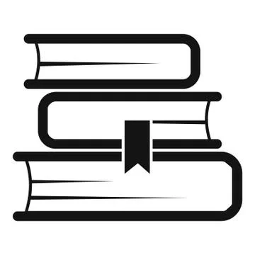 Book stack icon, simple style Illustrazione stock